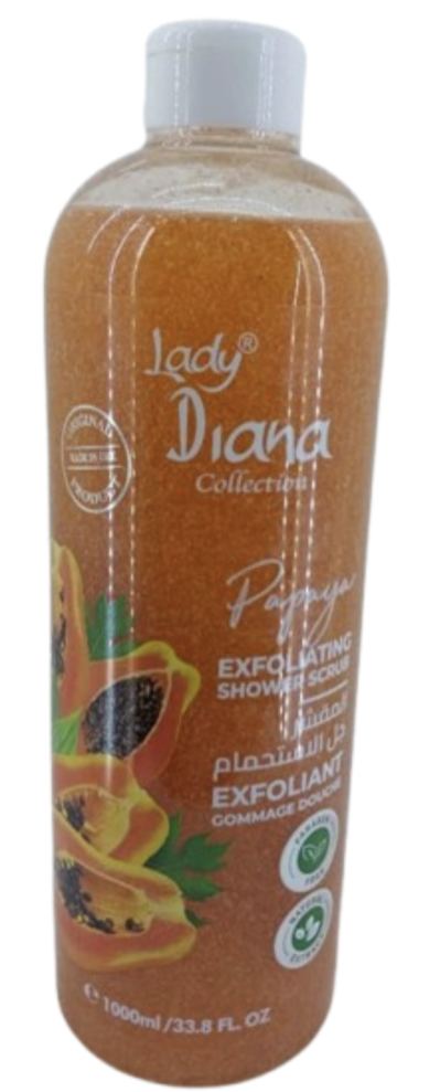 Lady Diana collection Papaya Exfoliating Shower Scrub 100Oml /33.8 FL. OZ