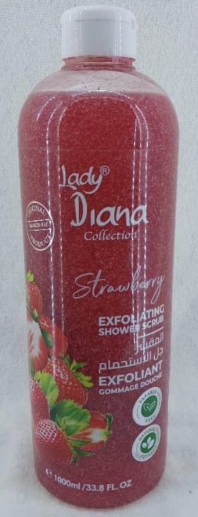 Lady Diana collection Strawberry Exfoliating Shower Scrub 100Oml /33.8 FL. OZ