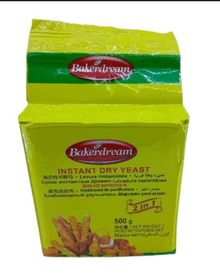 Bakerdream Instant Dry Yeast 2iin 1 Bread improver 500gr