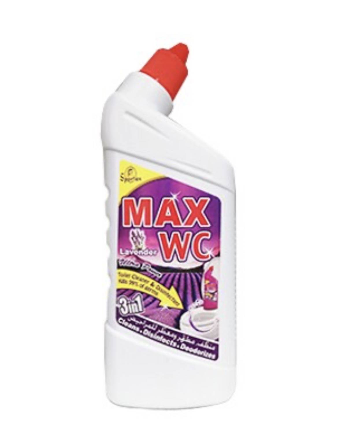 MAX WC TOILET CLEANER LAVENDER 600ML x 12
