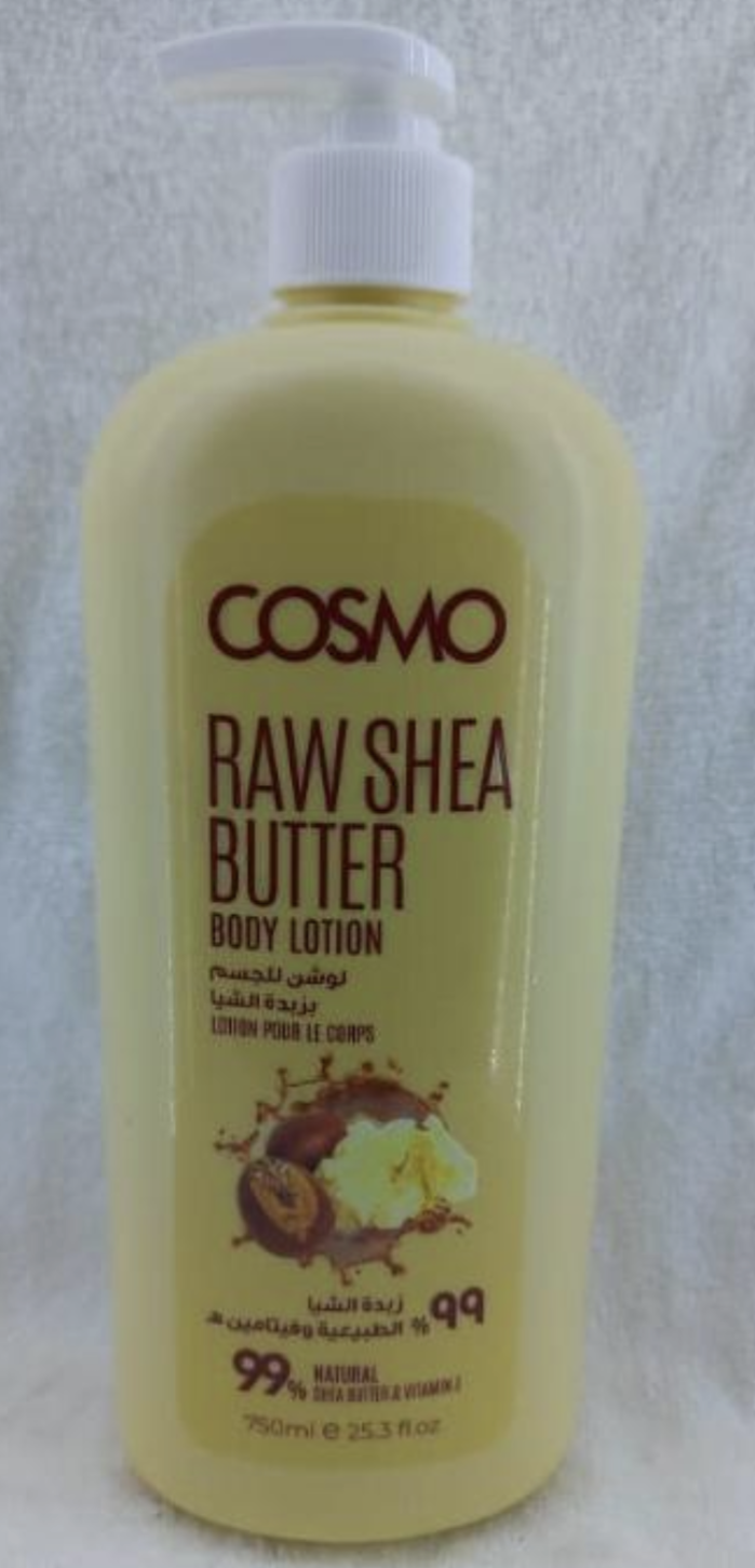 COSMO Raw Shea Butter Body Lotion 99.9% Natural 750ml
