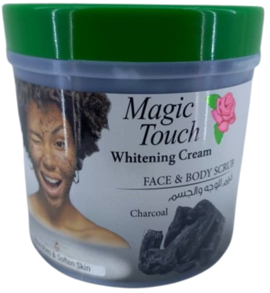 Magic Touch Whitening Cream FACE & BODY SCRUB Charcoal 500ml