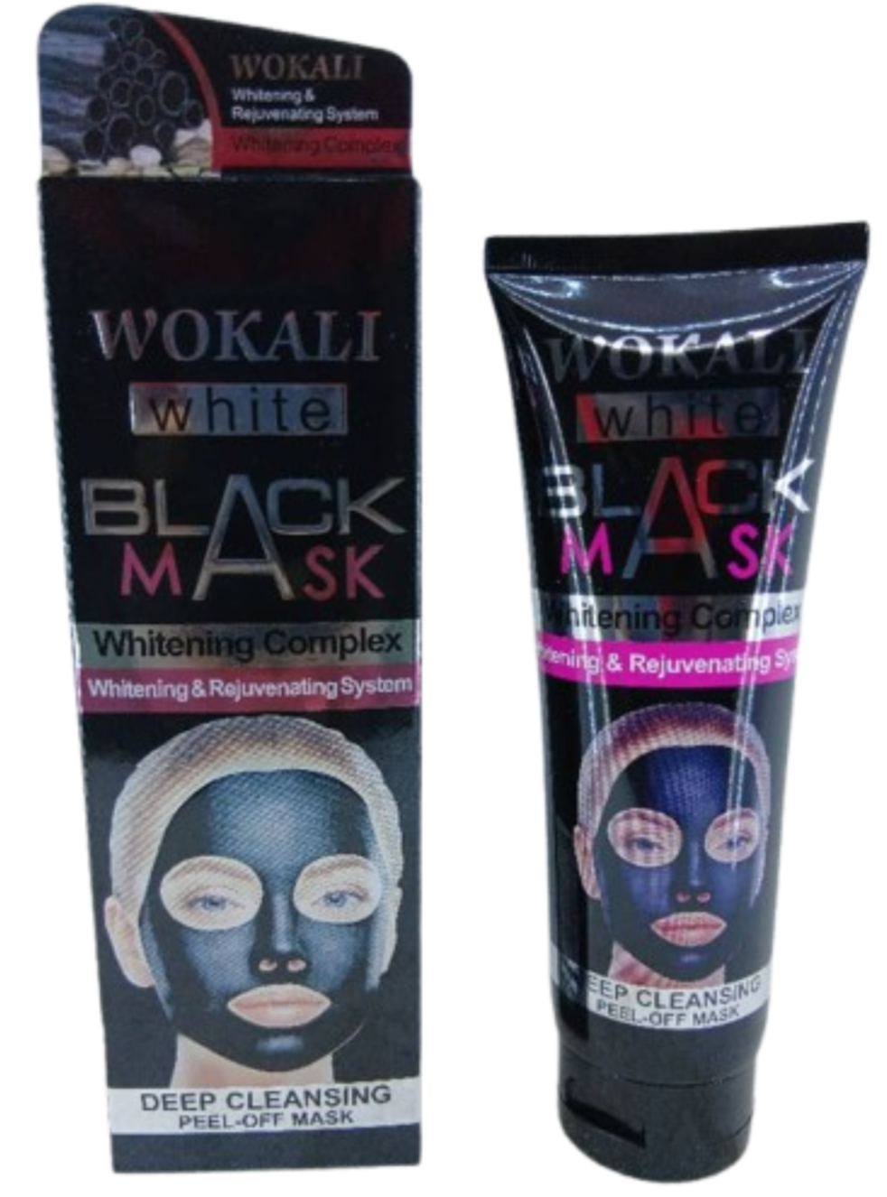 WOKALI white Black Mask Whitening Complex Deep Cleansing Peel-off Mask 130...
