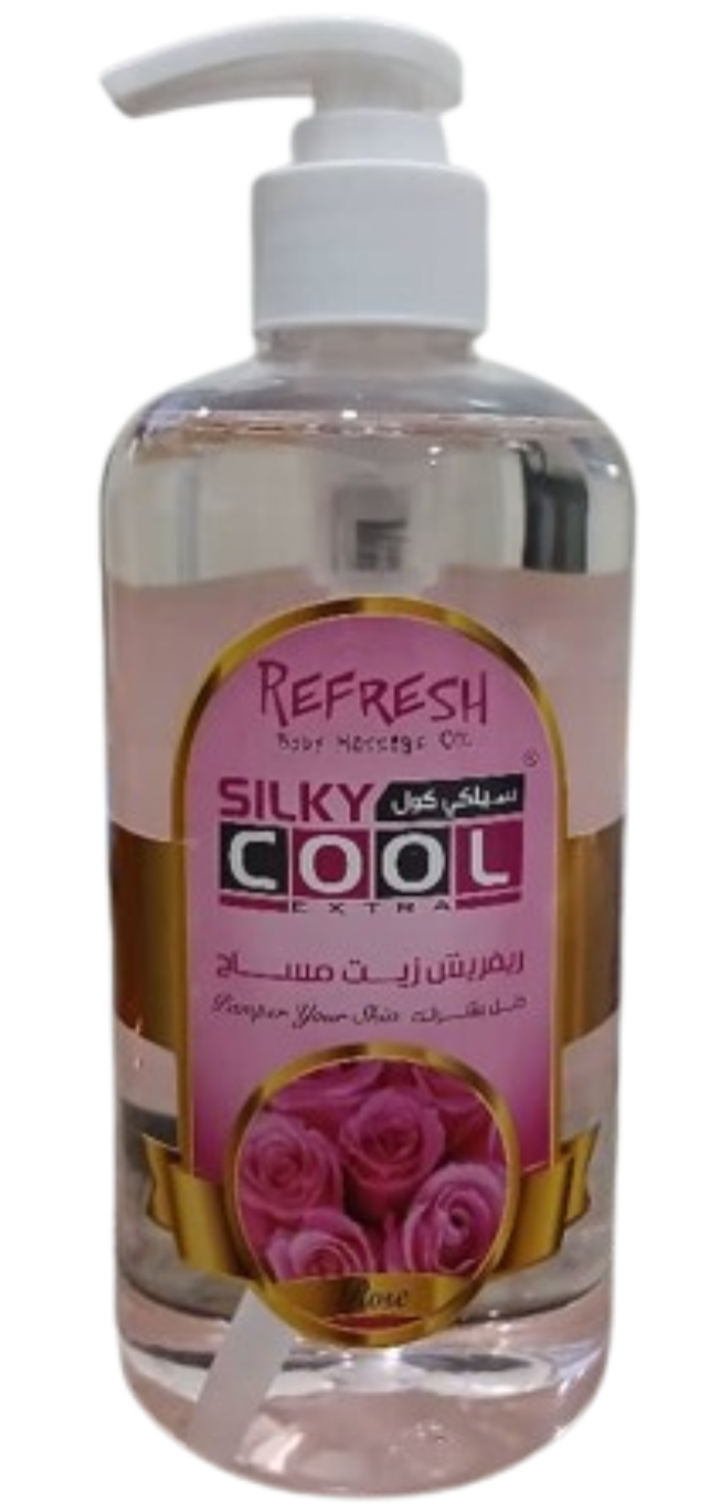 SILKY COOL Rose Refresh Body Massage Oil 500ml
