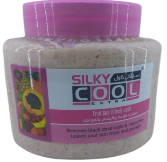 SILKY COOL Fruit Face & Body Scrub 500ml