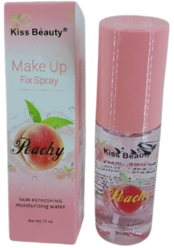 Kiss Beauty Make up Fix Spray Peachy Skin Resheshing Moisturing Water 75 ml