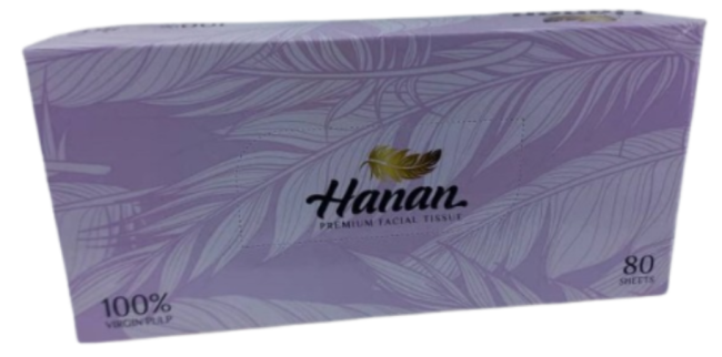 Hanan Premium Facial Tissue 80sheets PINK