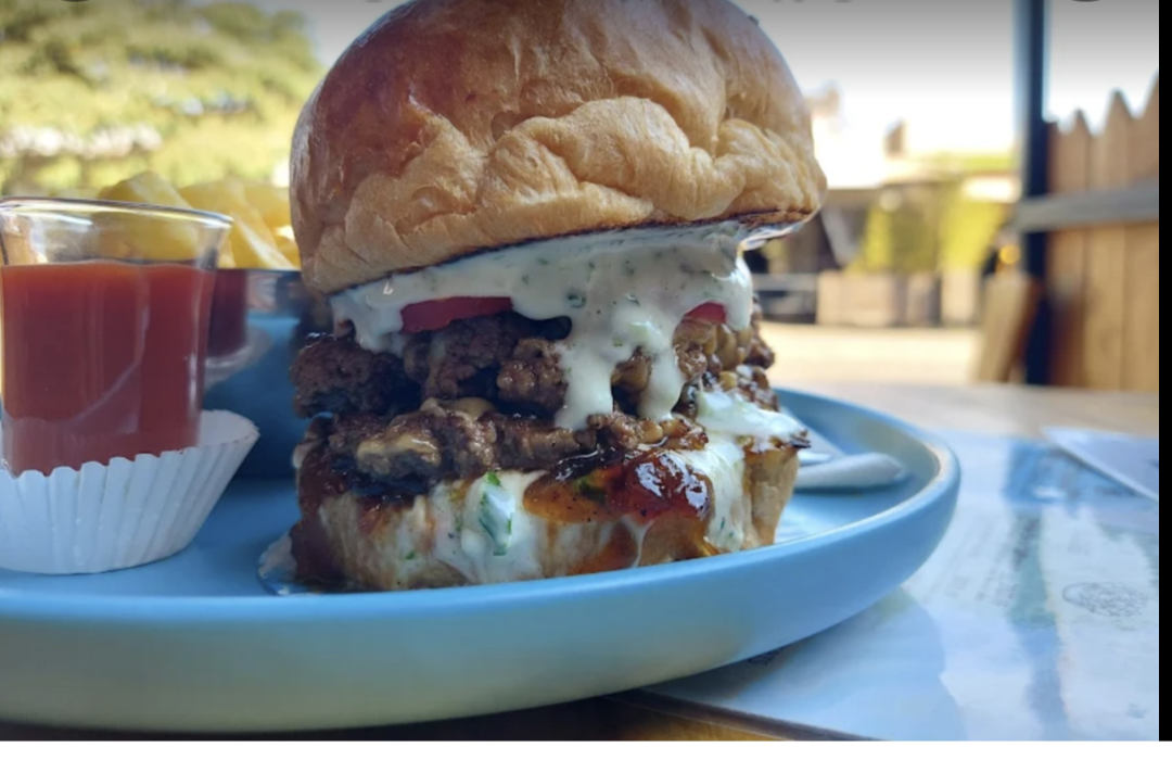 Drunken Granny Burger and Fries