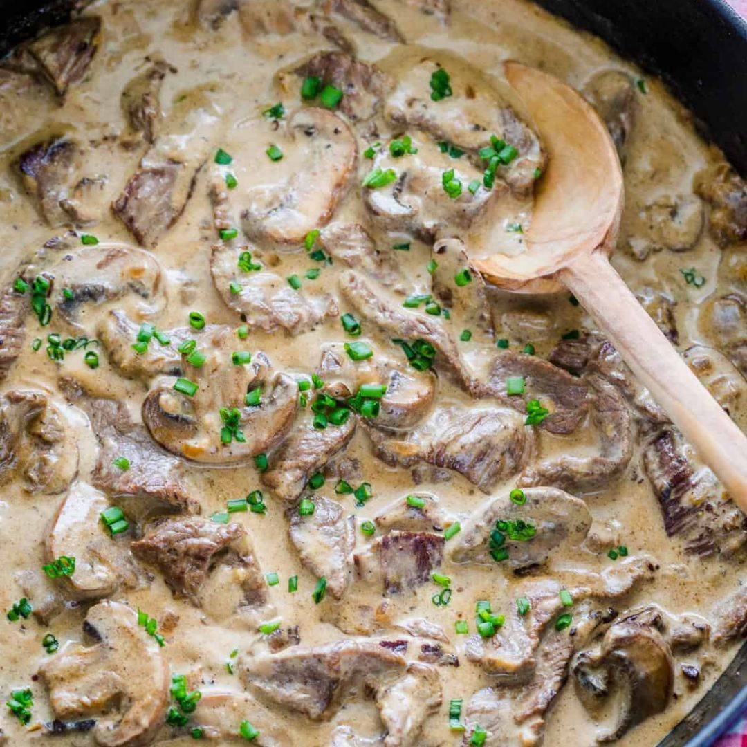 Beef stroganoff