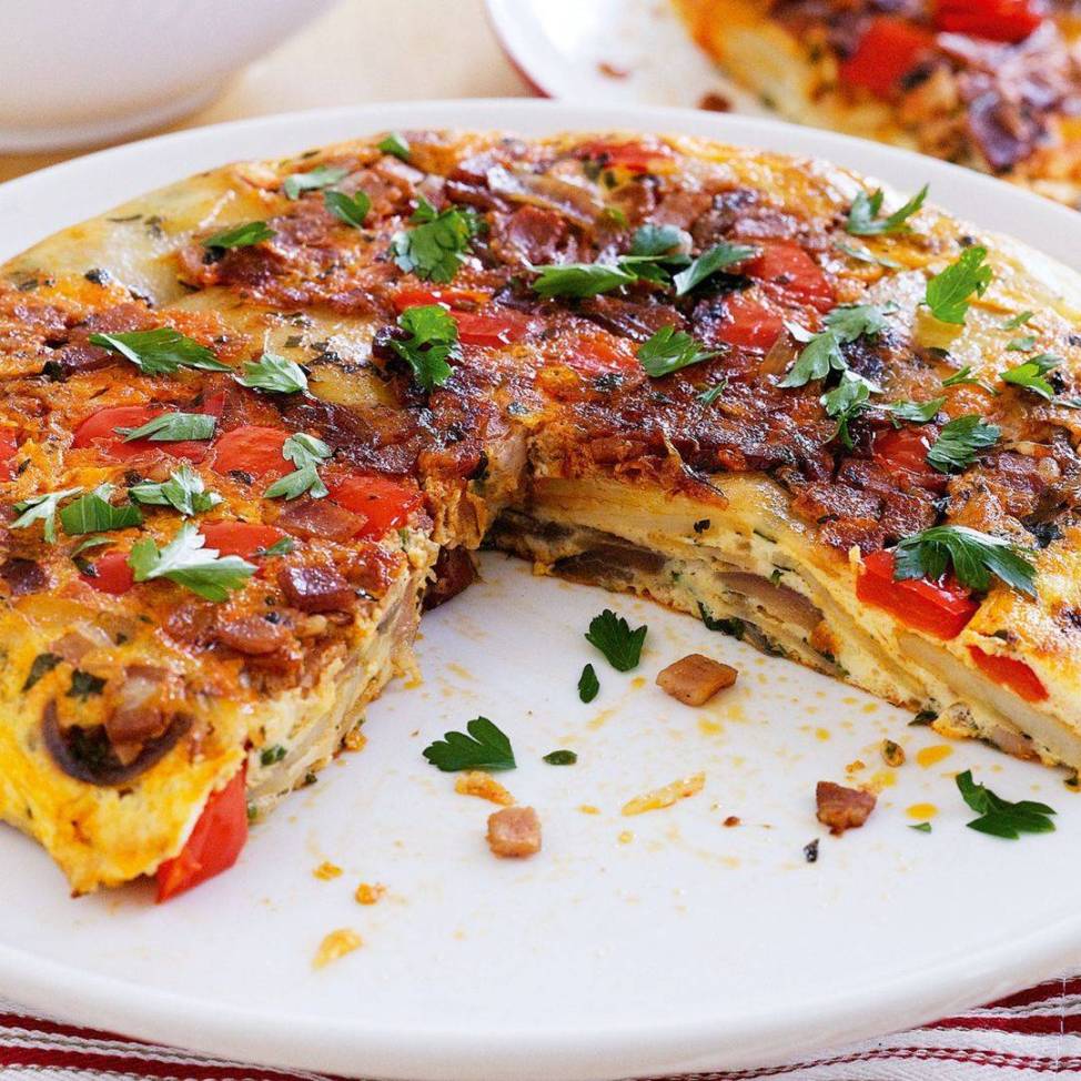 Spanish Omelette (Tomatoes,Onion,Green Pepper,Eggs)