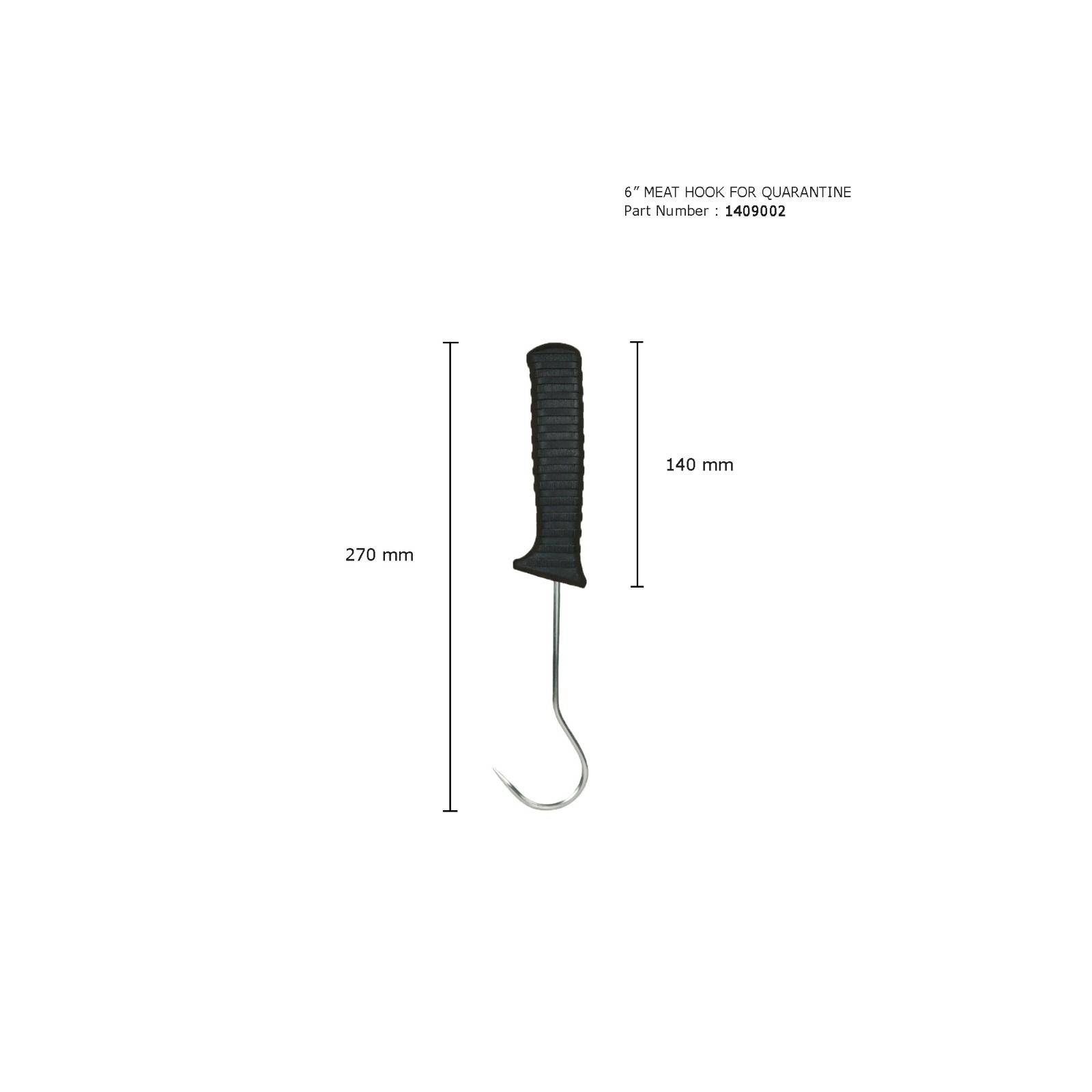 (1409002) 6 MEAT HOOKS FOR QUARANTINE