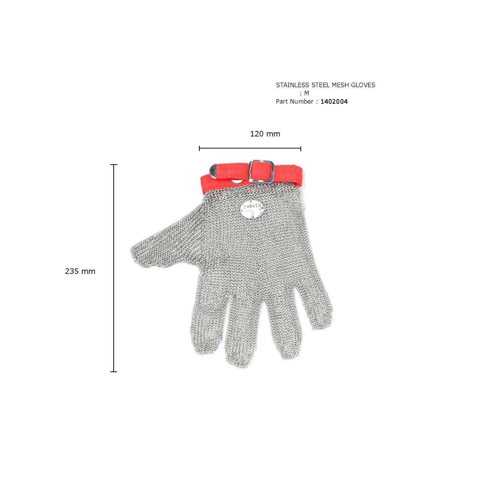 1402004 STAINLESS STEEL MESH GLOVES M Size: M (Red)