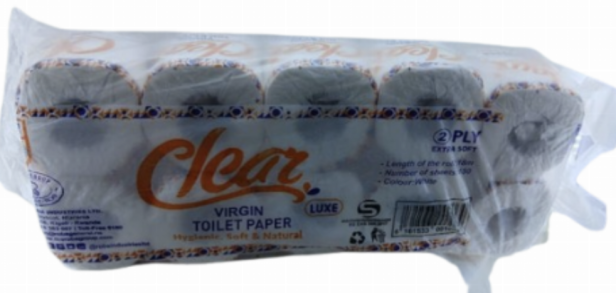 Clear Virgin Toilet Paper