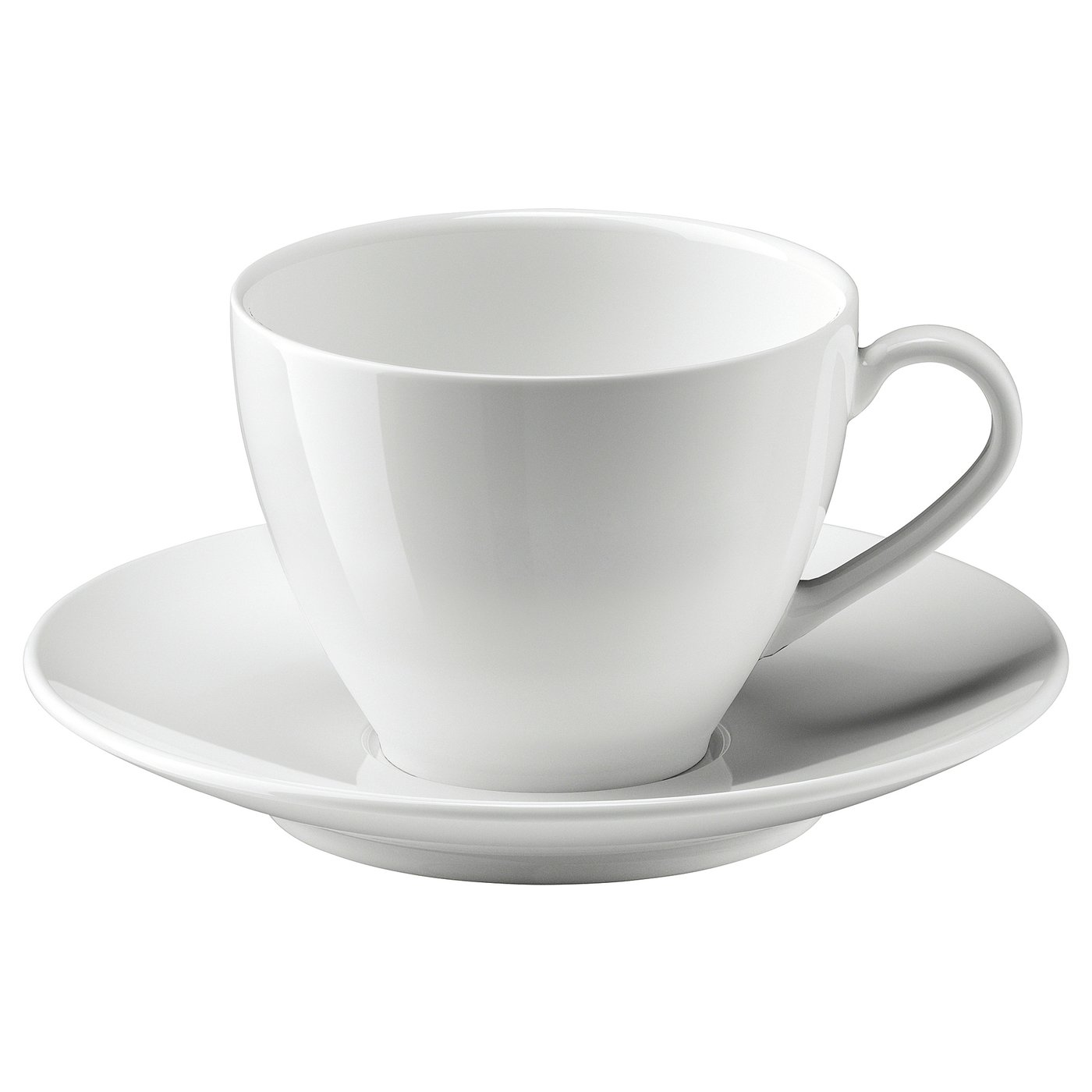 Ceramic cup with saucer