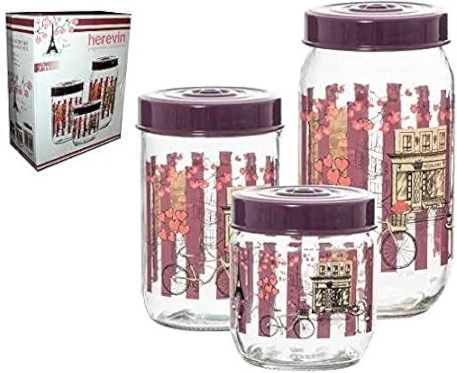 Herevin Jar 1L 3 pcs set