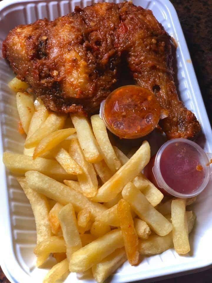 Chicken and Chips with Salad